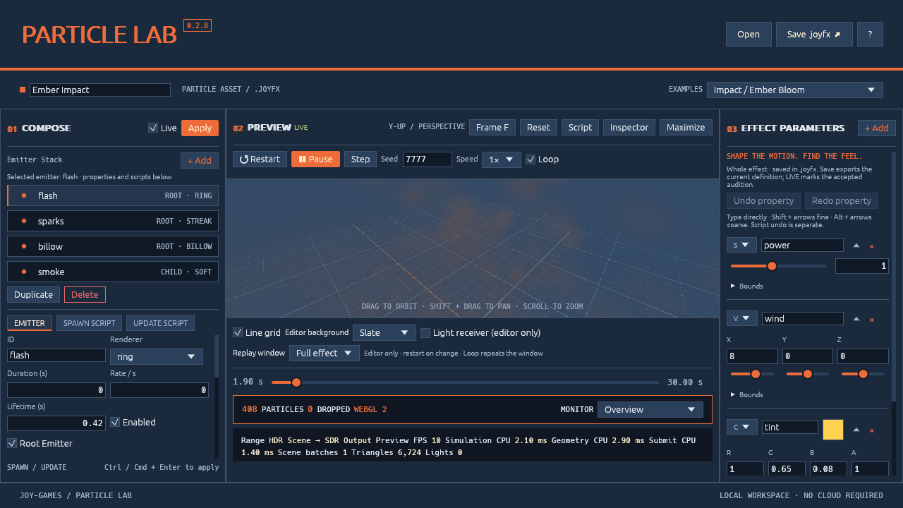 JOYFX EDITOR preview